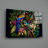 Tropical Birds Glass Wall Art  || Designers Collection.